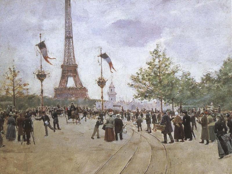 cesar franck entrabce to the exposition universelle by jean beraud oil painting image